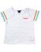 A White Short Sleeve Tops from Tommy Hilfiger in size 4T for girl. (Front View)