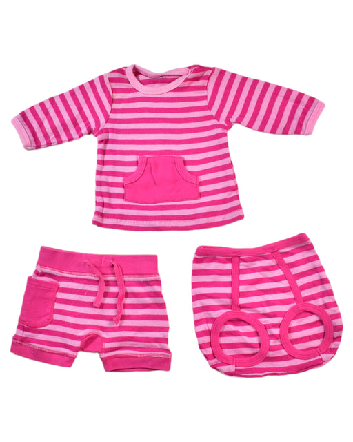 A Pink Shorts Sets from Le Petit Society in size 0-3M for girl. (Front View)