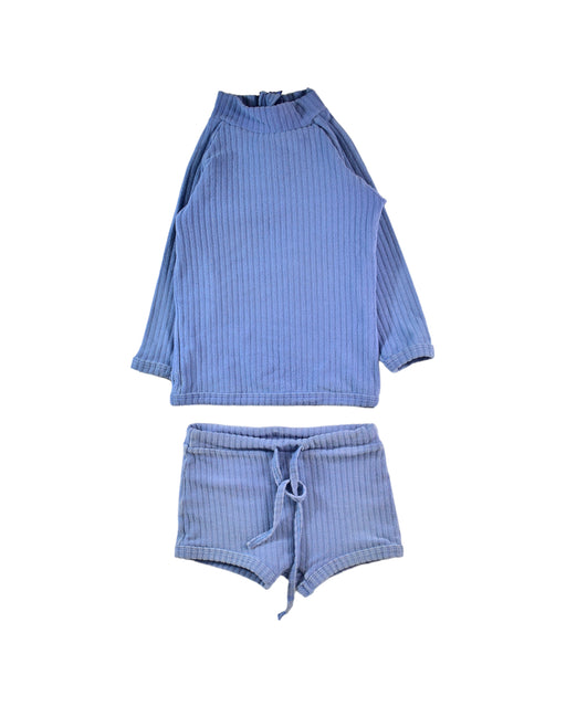 A Blue Swim Sets from Zulu & Zephyr in size 2T for girl. (Front View)