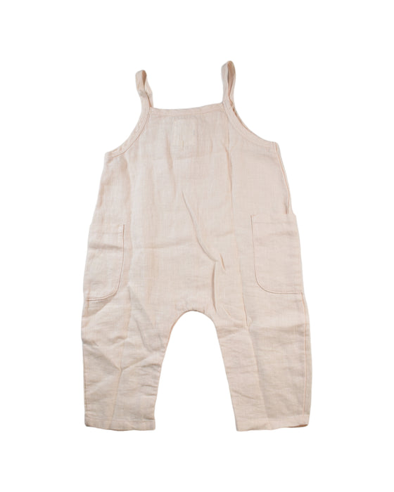 A Beige Sleeveless Jumpsuits from Play Up in size 6-12M for girl. (Back View)