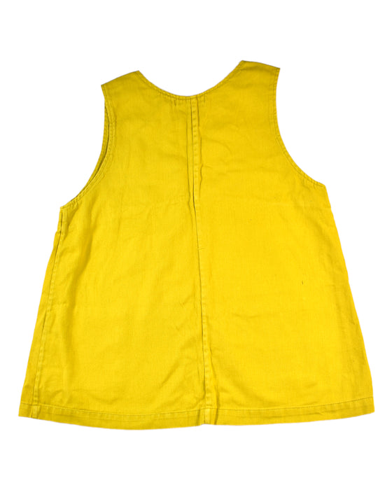 A Yellow Sleeveless Dresses from PrinteBebe in size 4T for girl. (Back View)