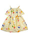 A Yellow Short Sleeve Dresses from Sea Apple in size 2T for girl. (Back View)