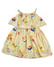 A Yellow Short Sleeve Dresses from Sea Apple in size 2T for girl. (Front View)