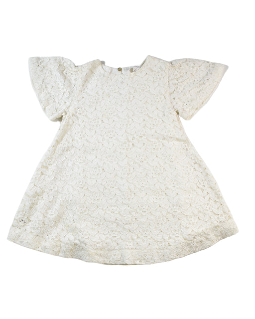 A White Short Sleeve Dresses from Gingersnaps in size 6T for girl. (Front View)