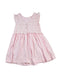 A Pink Sleeveless Dresses from Chateau de Sable in size 3T for girl. (Back View)