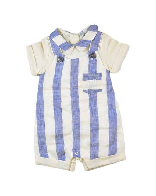 A White Short Sleeve Rompers from Nicholas & Bears in size 3-6M for boy. (Front View)