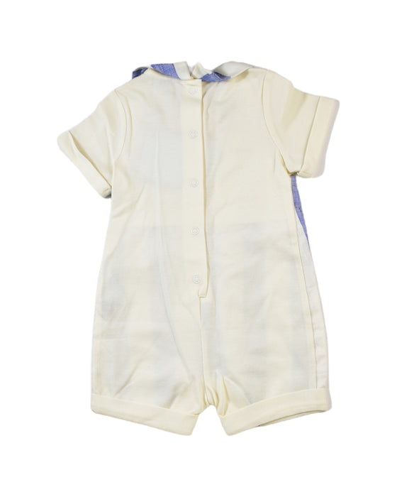 A White Short Sleeve Rompers from Nicholas & Bears in size 3-6M for boy. (Back View)