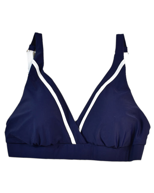 A Navy Bikinis from Seraphine in size L for maternity. (Front View)