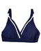 A Navy Bikinis from Seraphine in size L for maternity. (Front View)