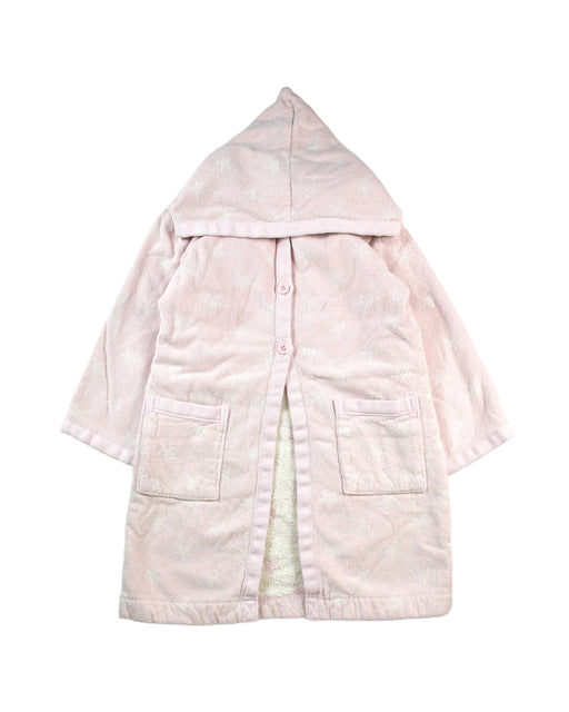 A Pink Bathrobes from Petit Bateau in size 5T for girl. (Front View)