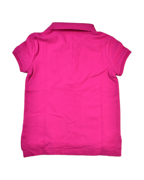 A Pink Short Sleeve Polos from Polo Ralph Lauren in size 6T for girl. (Back View)