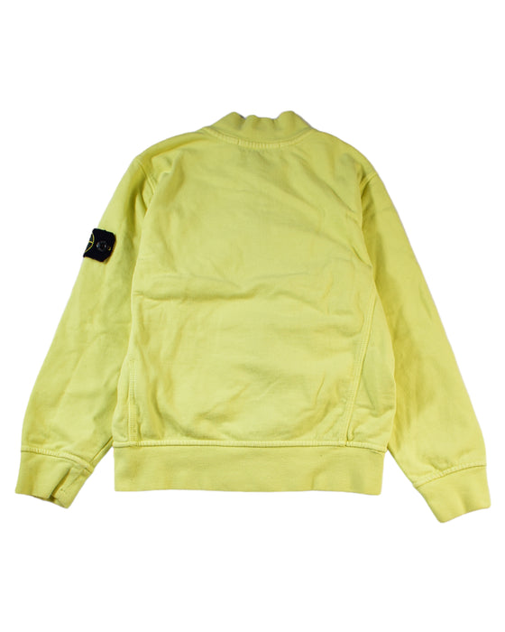 A Yellow Lightweight Jackets from Stone Island in size 6T for boy. (Back View)