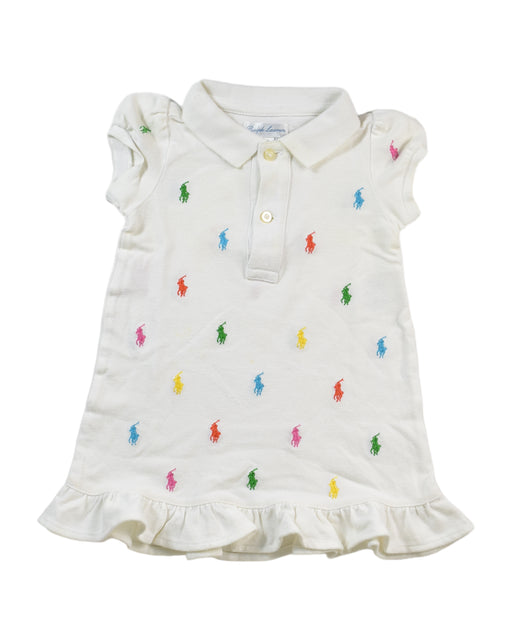 A White Short Sleeve Dresses from Ralph Lauren in size 3-6M for girl. (Front View)