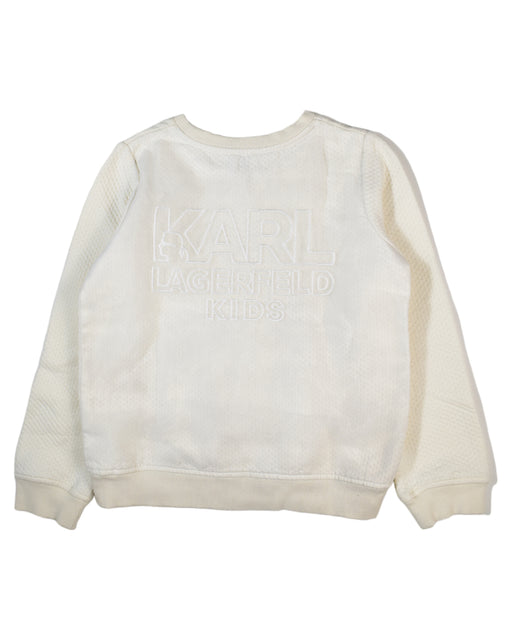 A White Crewneck Sweatshirts from Karl Lagerfeld in size 10Y for boy. (Back View)