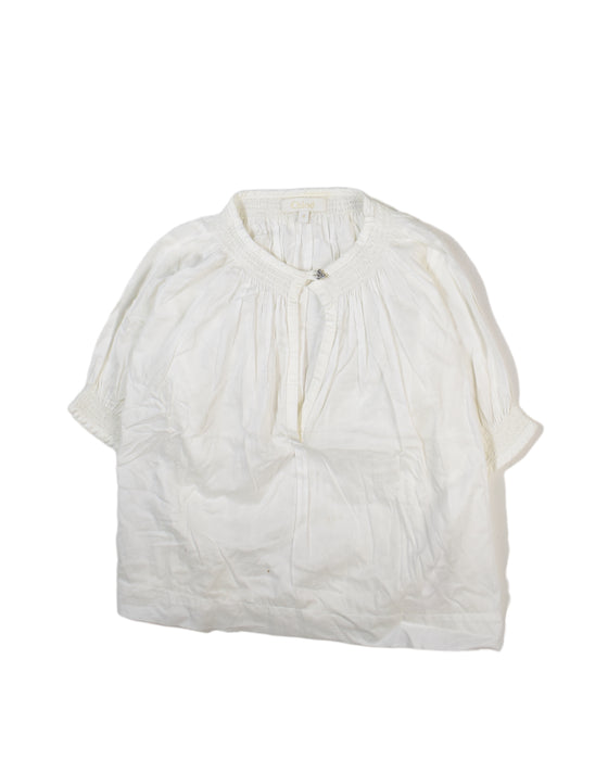 A White Short Sleeve Tops from Chloe in size 4T for girl. (Front View)