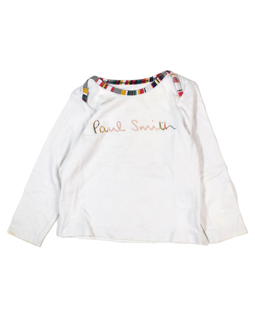 A White Long Sleeve Tops from Paul Smith in size 2T for girl. (Front View)