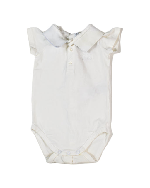 A White Short Sleeve Bodysuits from Hugo Boss in size 3-6M for girl. (Front View)