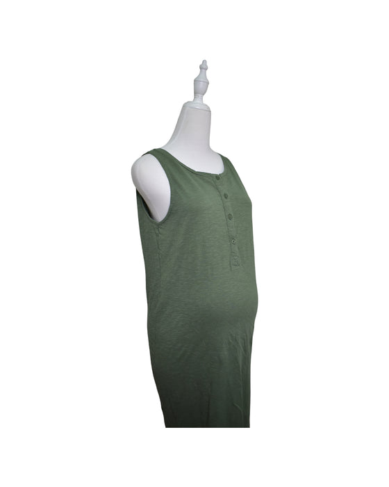 A Green Sleeveless Dresses from Mamalicious in size S for maternity. (Front View)