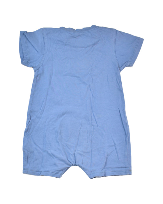 A Blue Short Sleeve Rompers from Chateau de Sable in size 3-6M for boy. (Back View)