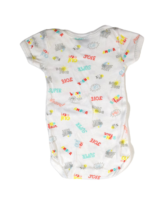 A White Short Sleeve Bodysuits from Petit Bateau in size 0-3M for boy. (Back View)