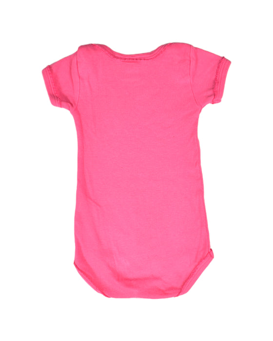 A Pink Short Sleeve Bodysuits from Petit Bateau in size 0-3M for girl. (Back View)