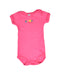 A Pink Short Sleeve Bodysuits from Petit Bateau in size 0-3M for girl. (Front View)