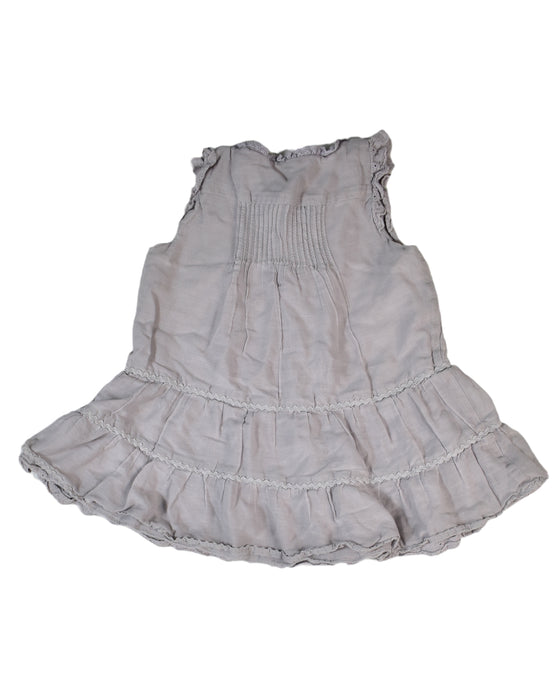 A Grey Sleeveless Dresses from Chateau de Sable in size 6-12M for girl. (Back View)