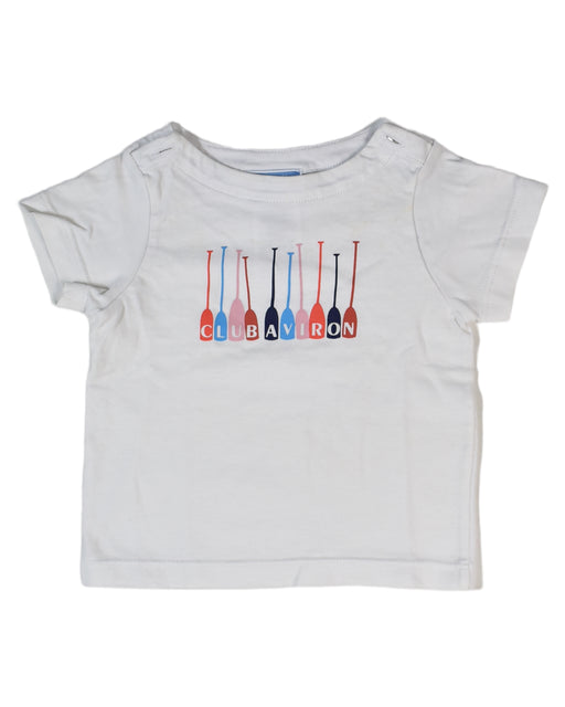 A White Short Sleeve T Shirts from Jacadi in size 6-12M for girl. (Front View)