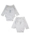 A White Long Sleeve Bodysuits from Petit Bateau in size 0-3M for boy. (Back View)