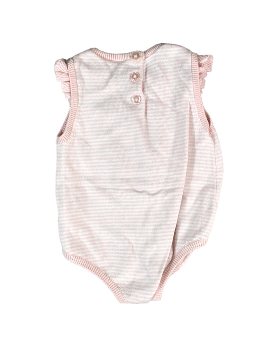 A Pink Sleeveless Bodysuits from The Little White Company in size 0-3M for girl. (Back View)