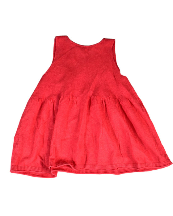 A Red Sleeveless Dresses from Caramel in size 3-6M for girl. (Back View)