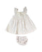 A White Dress Sets from The Little White Company in size 0-3M for girl. (Front View)