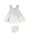 A White Dress Sets from The Little White Company in size 0-3M for girl. (Back View)