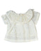 A White Short Sleeve Tops from Gingersnaps in size 3-6M for girl. (Front View)