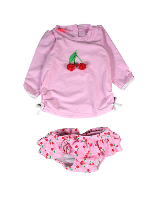 A Pink Swim Sets from Sunuva in size 6-12M for girl. (Front View)