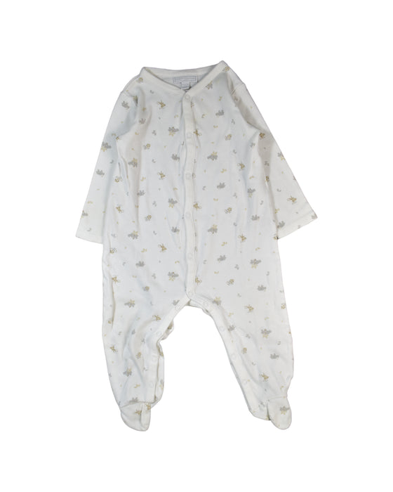 A White Onesies from The Little White Company in size 18-24M for boy. (Front View)