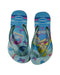 A Blue Flip Flops from Havaianas in size 4T for girl. (Back View)