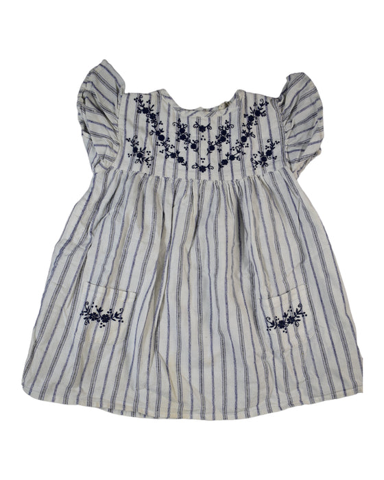 A White Sleeveless Dresses from Louis Louise in size 4T for girl. (Front View)