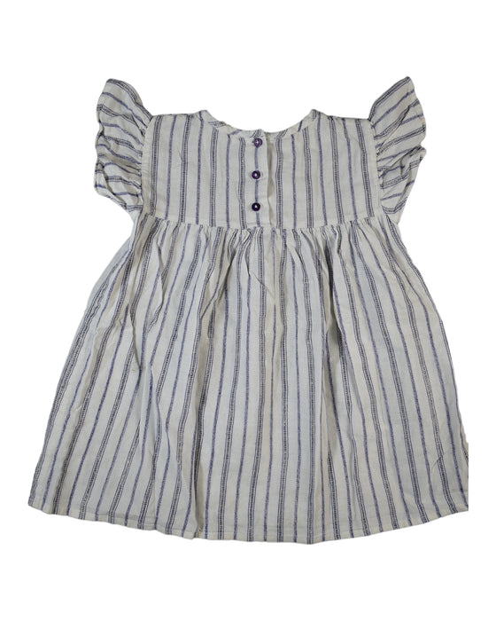 A White Sleeveless Dresses from Louis Louise in size 4T for girl. (Back View)