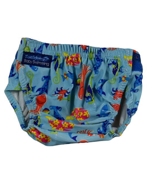 A Blue Swim Diapers from Konfidence in size O/S for boy. (Front View)