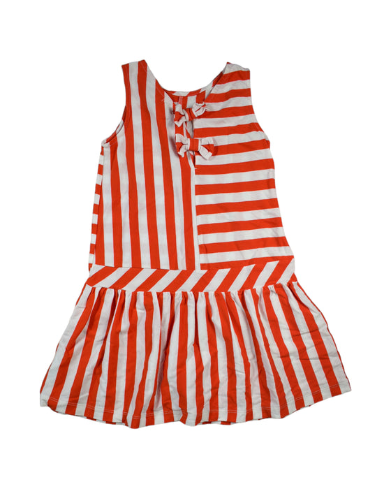 A Orange Sleeveless Dresses from Crewcuts in size 6T for girl. (Back View)