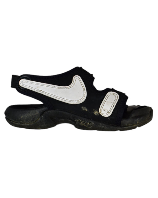 A Black Sandals from Nike in size 4T for boy. (Front View)