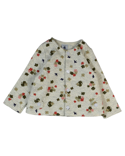 A Ivory Cardigans from Petit Bateau in size 6-12M for girl. (Front View)