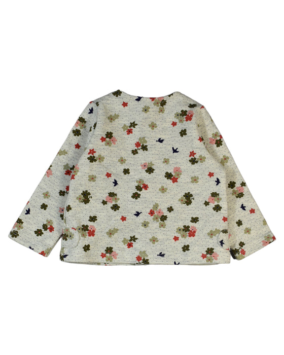 A Ivory Cardigans from Petit Bateau in size 6-12M for girl. (Back View)