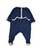 A Blue Onesies from Petit Bateau in size 3-6M for boy. (Back View)