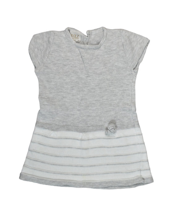 A Grey Sleeveless Dresses from Paz Rodriguez in size 6-12M for girl. (Front View)