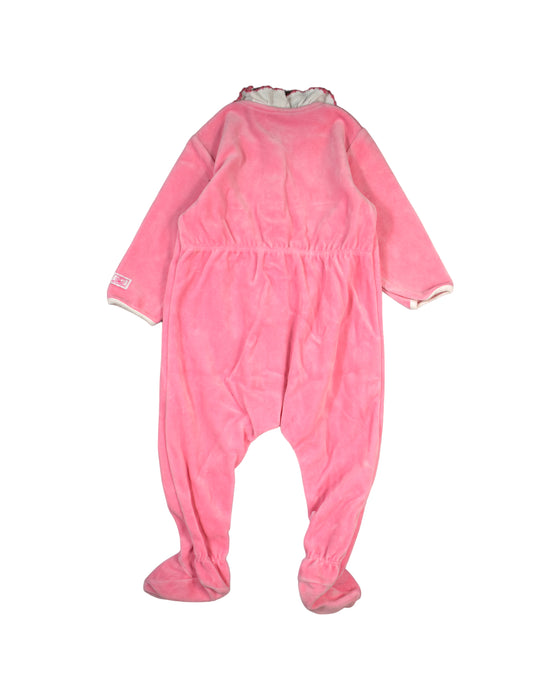 A Pink Onesies from Petit Bateau in size 6-12M for girl. (Back View)