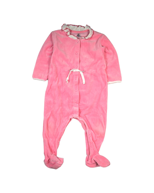 A Pink Onesies from Petit Bateau in size 6-12M for girl. (Front View)