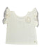 A White Sleeveless Tops from Petit Bateau in size 3T for girl. (Front View)