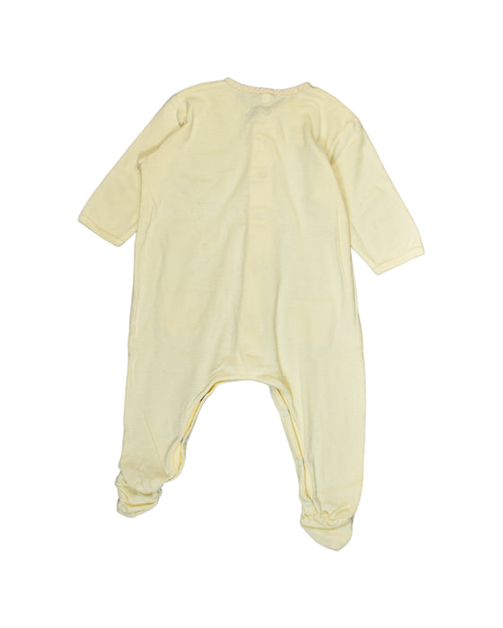 A Yellow Onesies from Petit Bateau in size 0-3M for girl. (Back View)